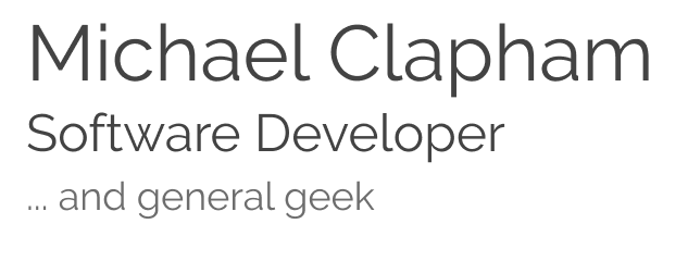 Michael Clapham - Software Developer